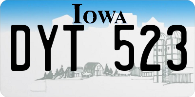 IA license plate DYT523