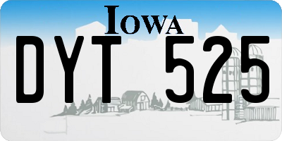 IA license plate DYT525