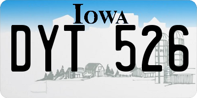 IA license plate DYT526