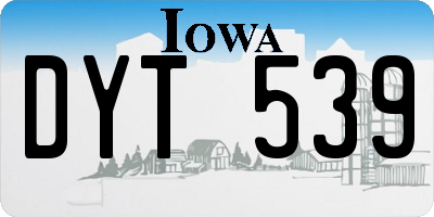 IA license plate DYT539