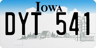 IA license plate DYT541