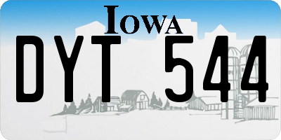 IA license plate DYT544