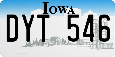 IA license plate DYT546