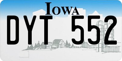 IA license plate DYT552