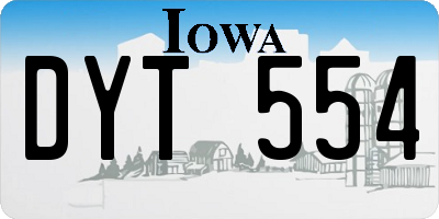 IA license plate DYT554