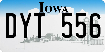 IA license plate DYT556