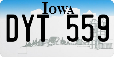 IA license plate DYT559
