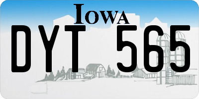 IA license plate DYT565