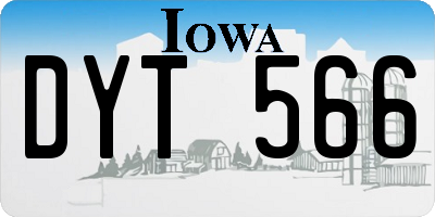 IA license plate DYT566