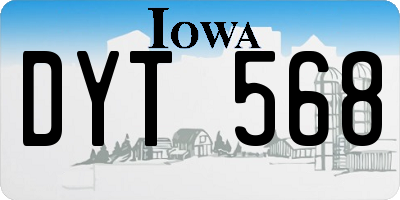 IA license plate DYT568