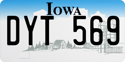 IA license plate DYT569