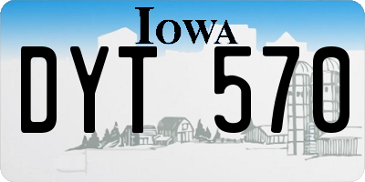 IA license plate DYT570