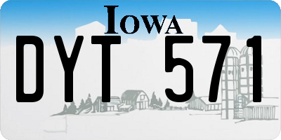 IA license plate DYT571