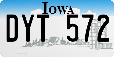 IA license plate DYT572