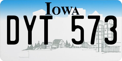 IA license plate DYT573