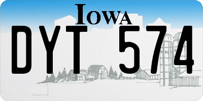 IA license plate DYT574
