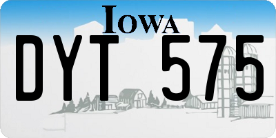 IA license plate DYT575