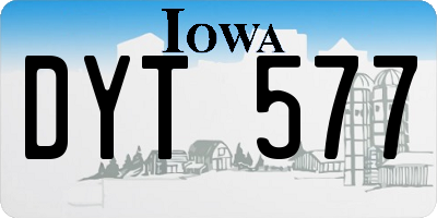 IA license plate DYT577