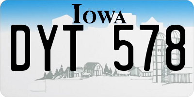 IA license plate DYT578