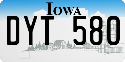 IA license plate DYT580