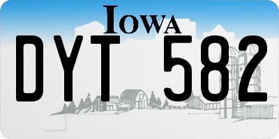 IA license plate DYT582