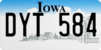 IA license plate DYT584