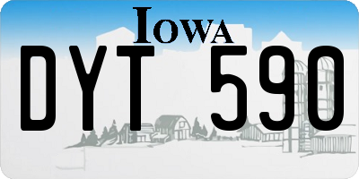 IA license plate DYT590