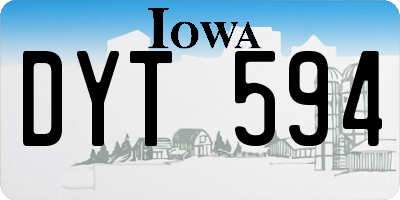 IA license plate DYT594