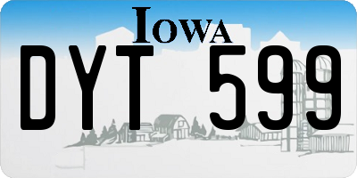 IA license plate DYT599