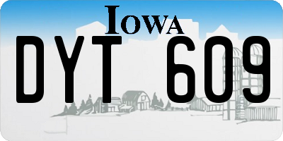 IA license plate DYT609