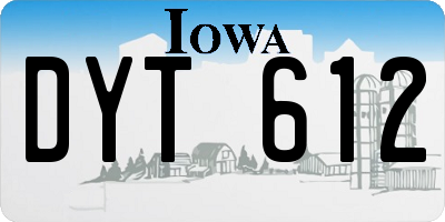 IA license plate DYT612