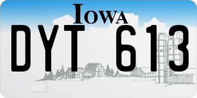 IA license plate DYT613