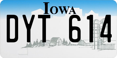 IA license plate DYT614
