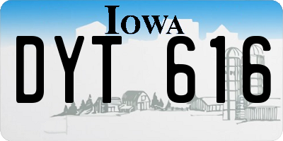 IA license plate DYT616