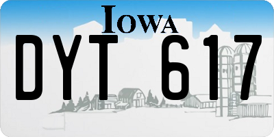 IA license plate DYT617