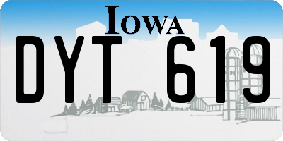 IA license plate DYT619