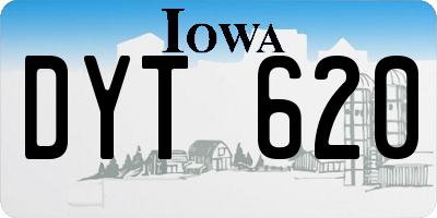 IA license plate DYT620