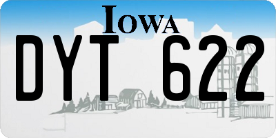 IA license plate DYT622