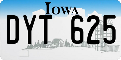 IA license plate DYT625