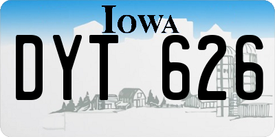 IA license plate DYT626