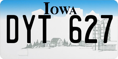 IA license plate DYT627