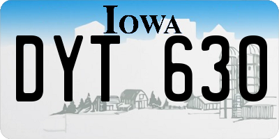 IA license plate DYT630
