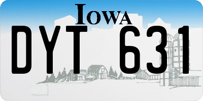 IA license plate DYT631
