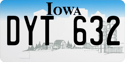 IA license plate DYT632