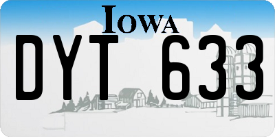 IA license plate DYT633