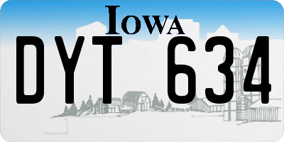 IA license plate DYT634