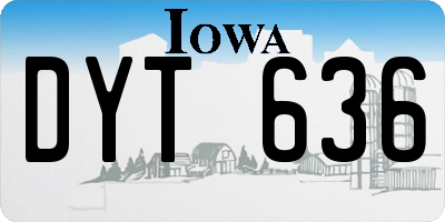 IA license plate DYT636