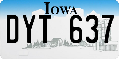 IA license plate DYT637