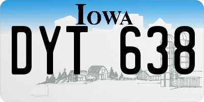 IA license plate DYT638