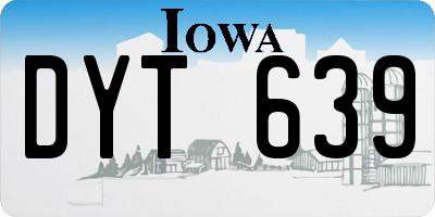 IA license plate DYT639